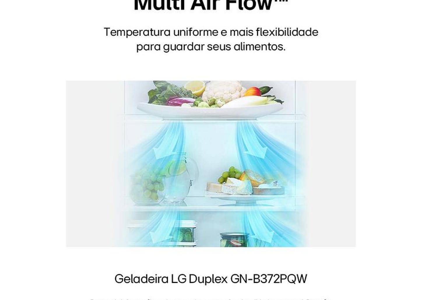 Geladeira/Refrigerador LG Frost Free Inox Duplex Branca 375L GN-B372PQW