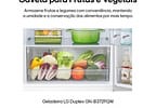 Geladeira/Refrigerador LG Frost Free Inox Duplex Branca 375L GN-B372PQW