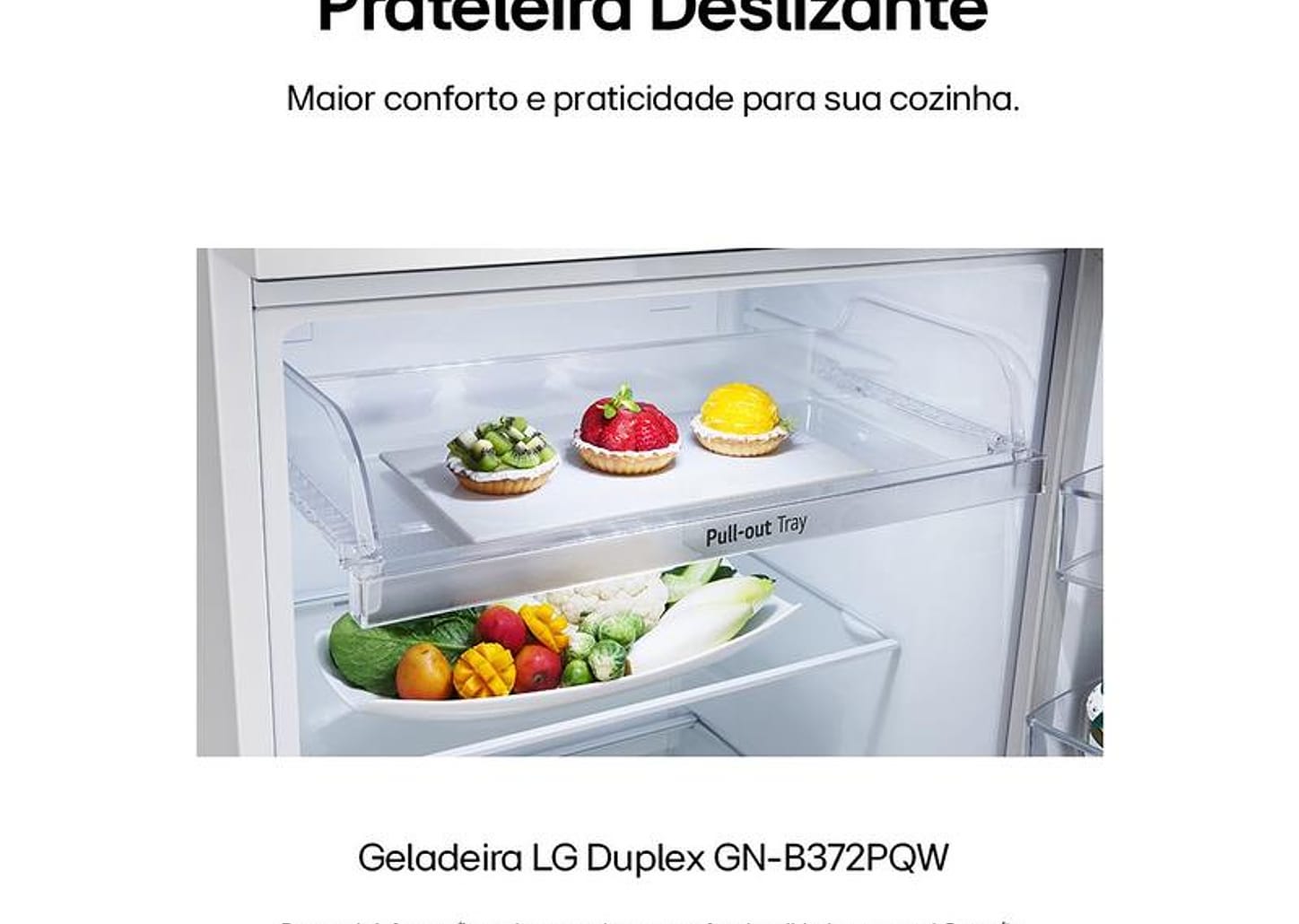 Geladeira/Refrigerador LG Frost Free Inox Duplex Branca 375L GN-B372PQW