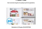 Geladeira/Refrigerador LG Frost Free Inox Duplex Branca 375L GN-B372PQW