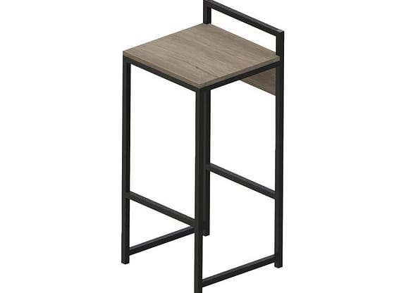 Banqueta Alta Preta e Mel Multivisão Urbana