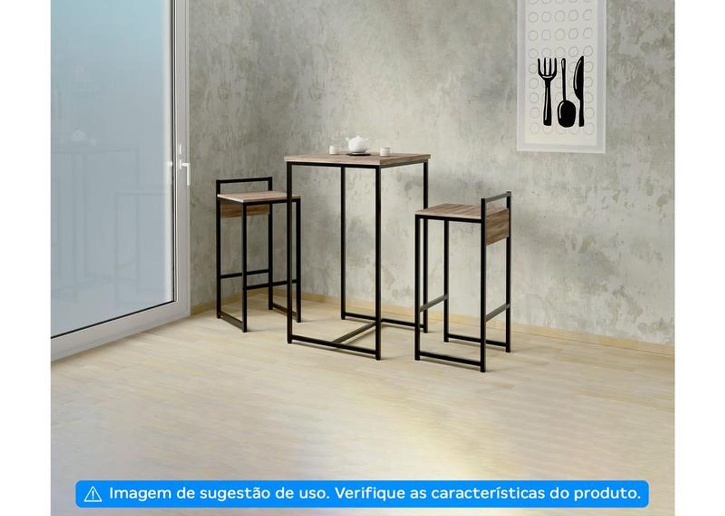 Banqueta Alta Preta e Mel Multivisão Urbana