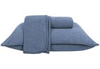 Jogo de Cama Casal Atlântica Mescla Urban Azul Suave 3 Peças