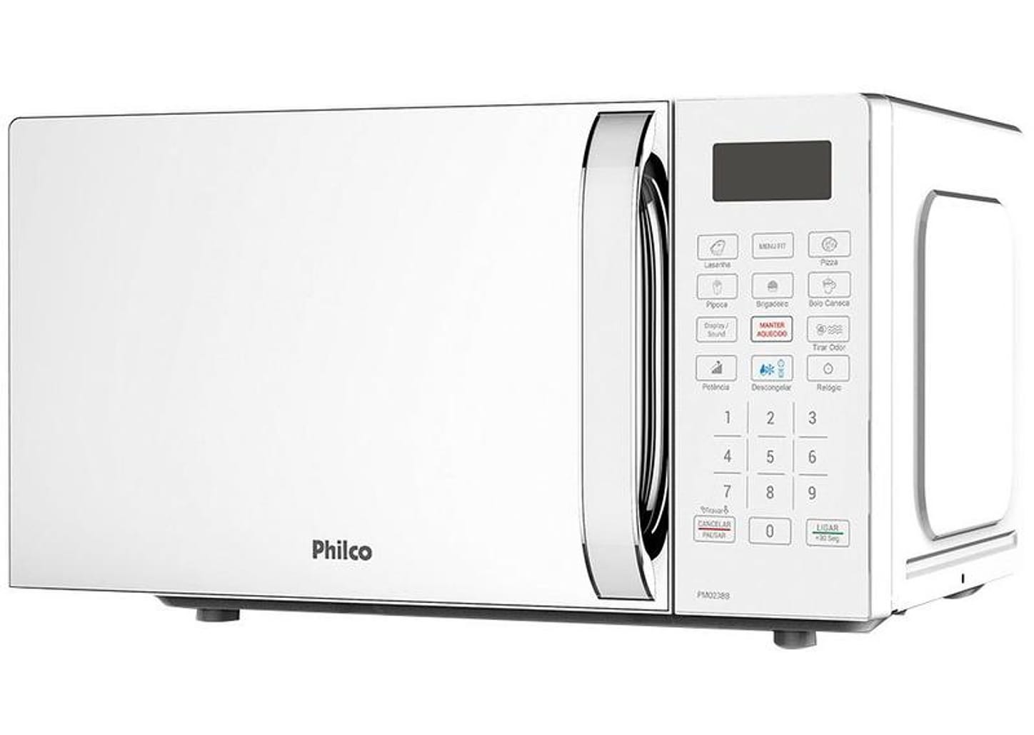 Micro-ondas Philco 20L Multifunções Limpa Fácil PMO23BB Branco