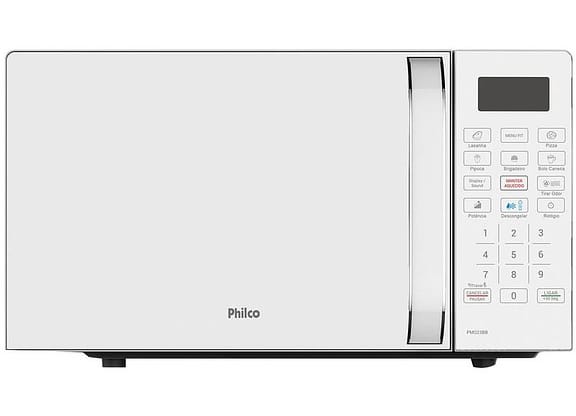 Micro-ondas Philco 20L Multifunções Limpa Fácil PMO23BB Branco