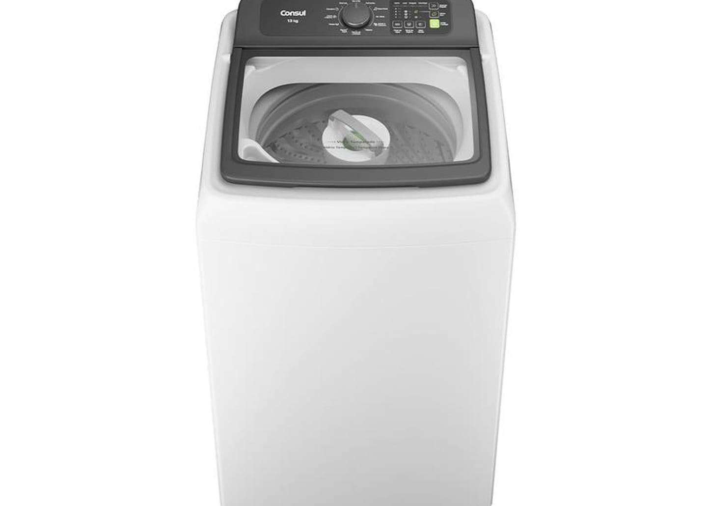 Lavadora de Roupas Consul 13kg Cesto Inox 12 Programas de Lavagem Branca CWN13AB