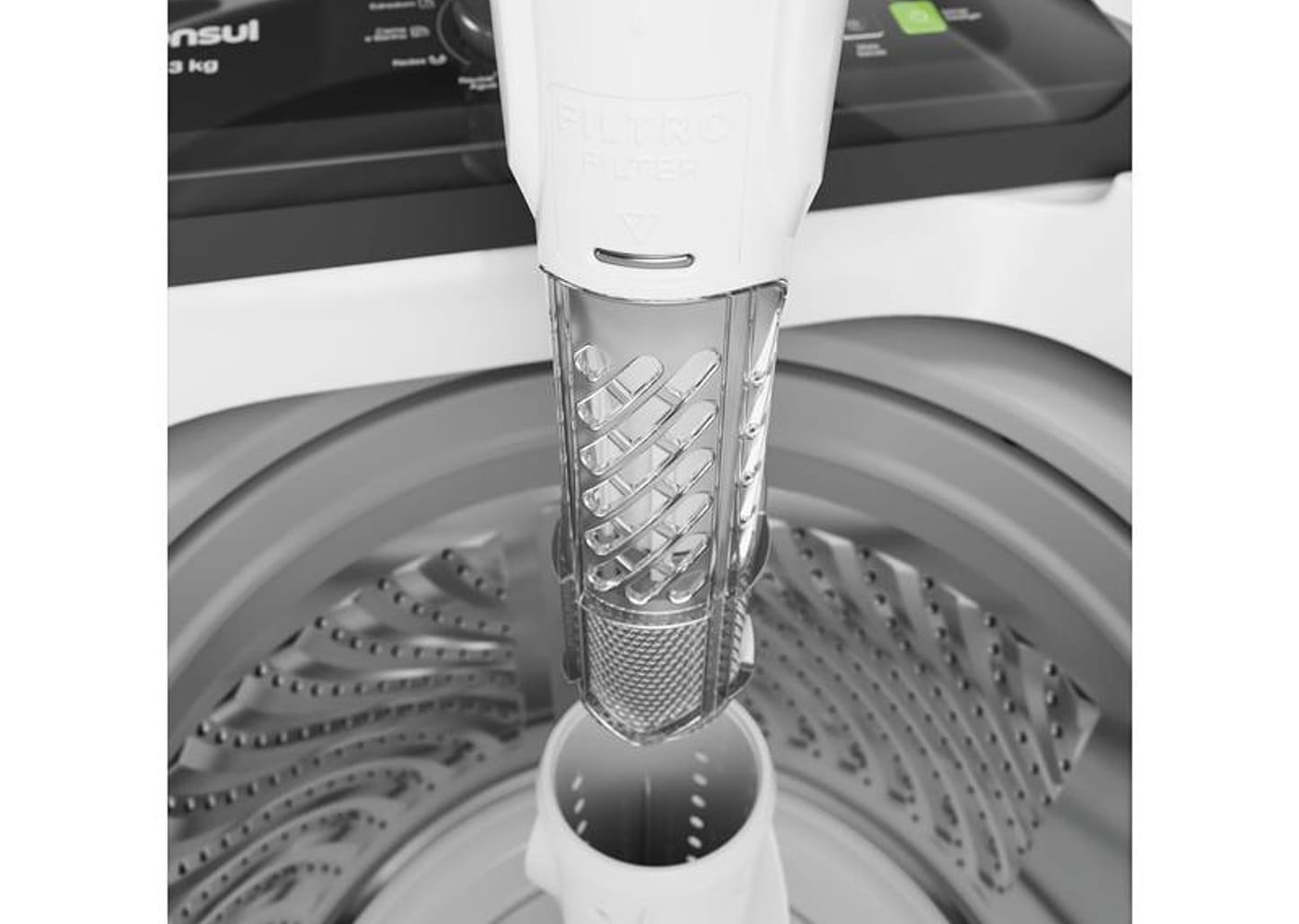 Lavadora de Roupas Consul 13kg Cesto Inox 12 Programas de Lavagem Branca CWN13AB