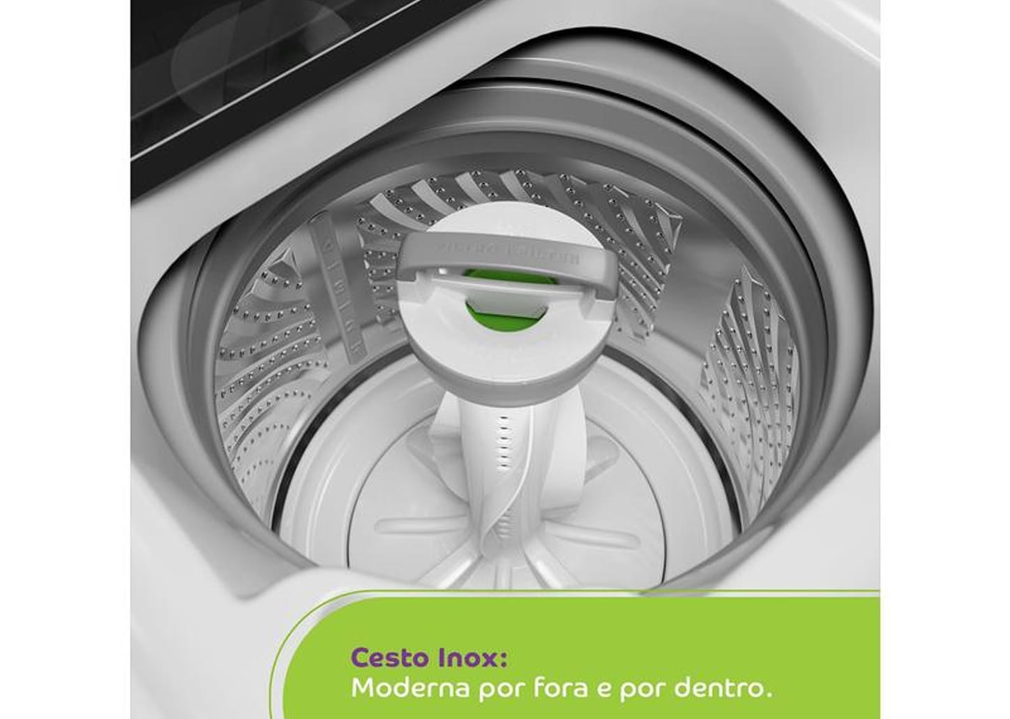 Lavadora de Roupas Consul 13kg Cesto Inox 12 Programas de Lavagem Branca CWN13AB