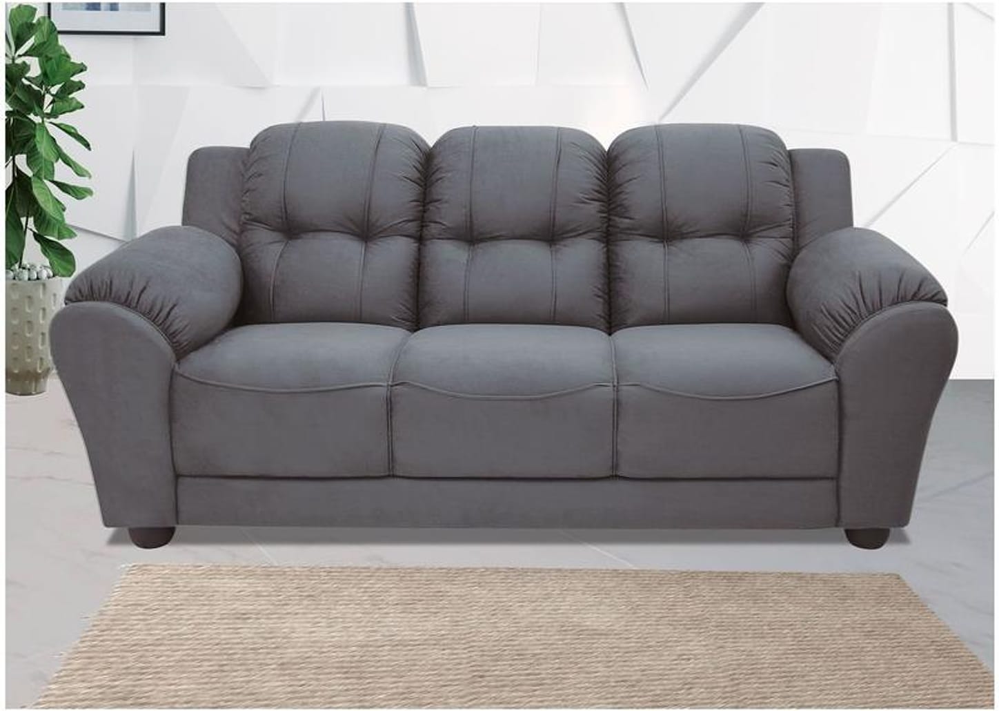 Sofá 3 Lugares Suede Adágio Linoforte