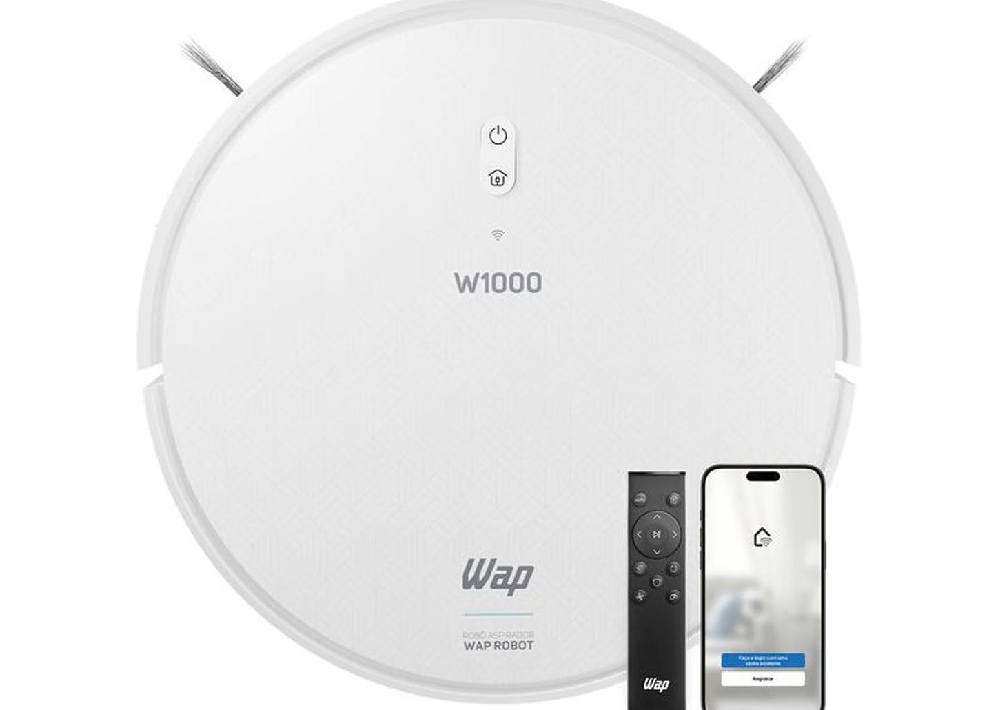 Robô Aspirador Inteligente Wap Robot W1000 36W Wi-Fi compatível com Alexa
