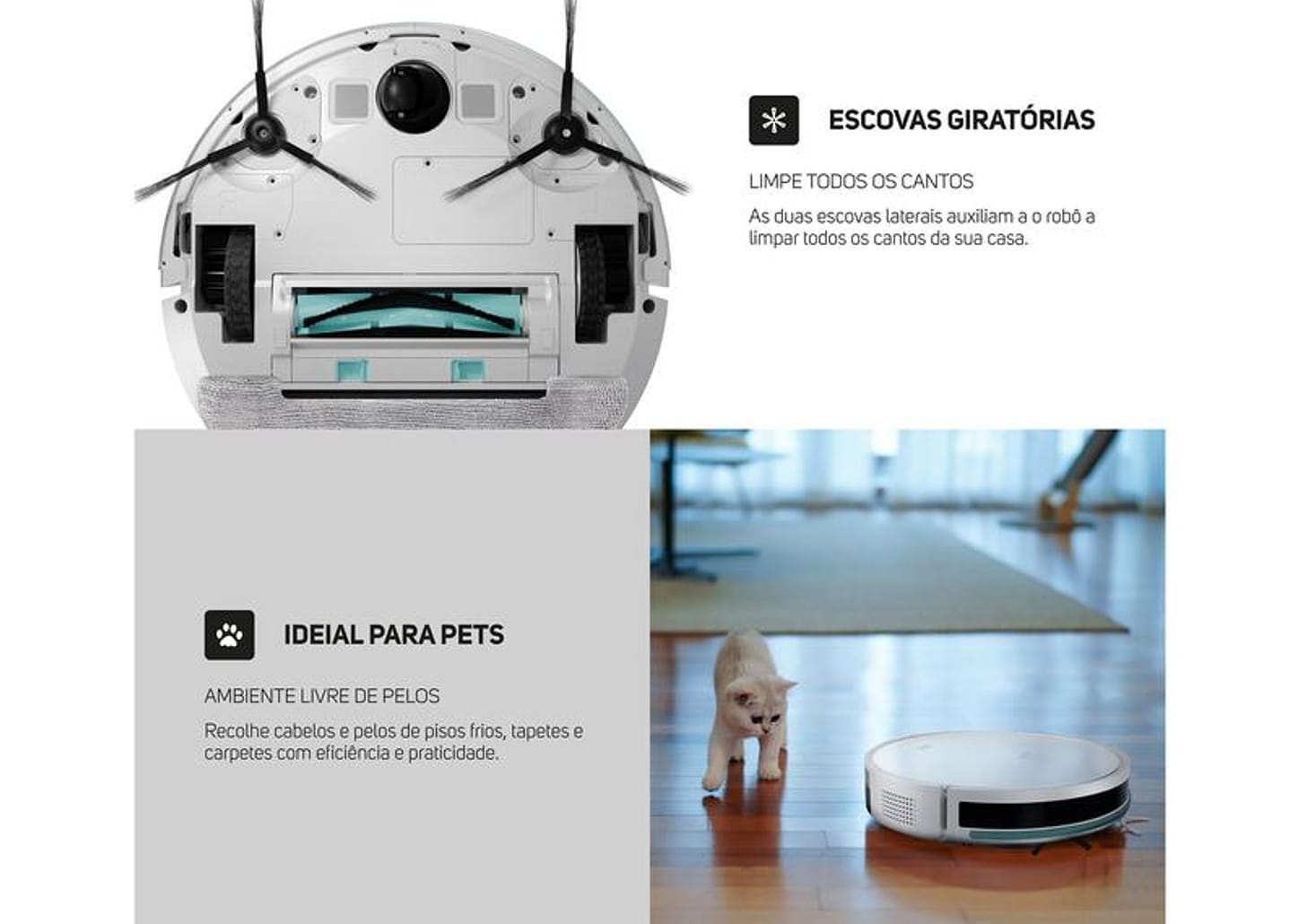 Robô Aspirador Inteligente Wap Robot W1000 36W Wi-Fi compatível com Alexa