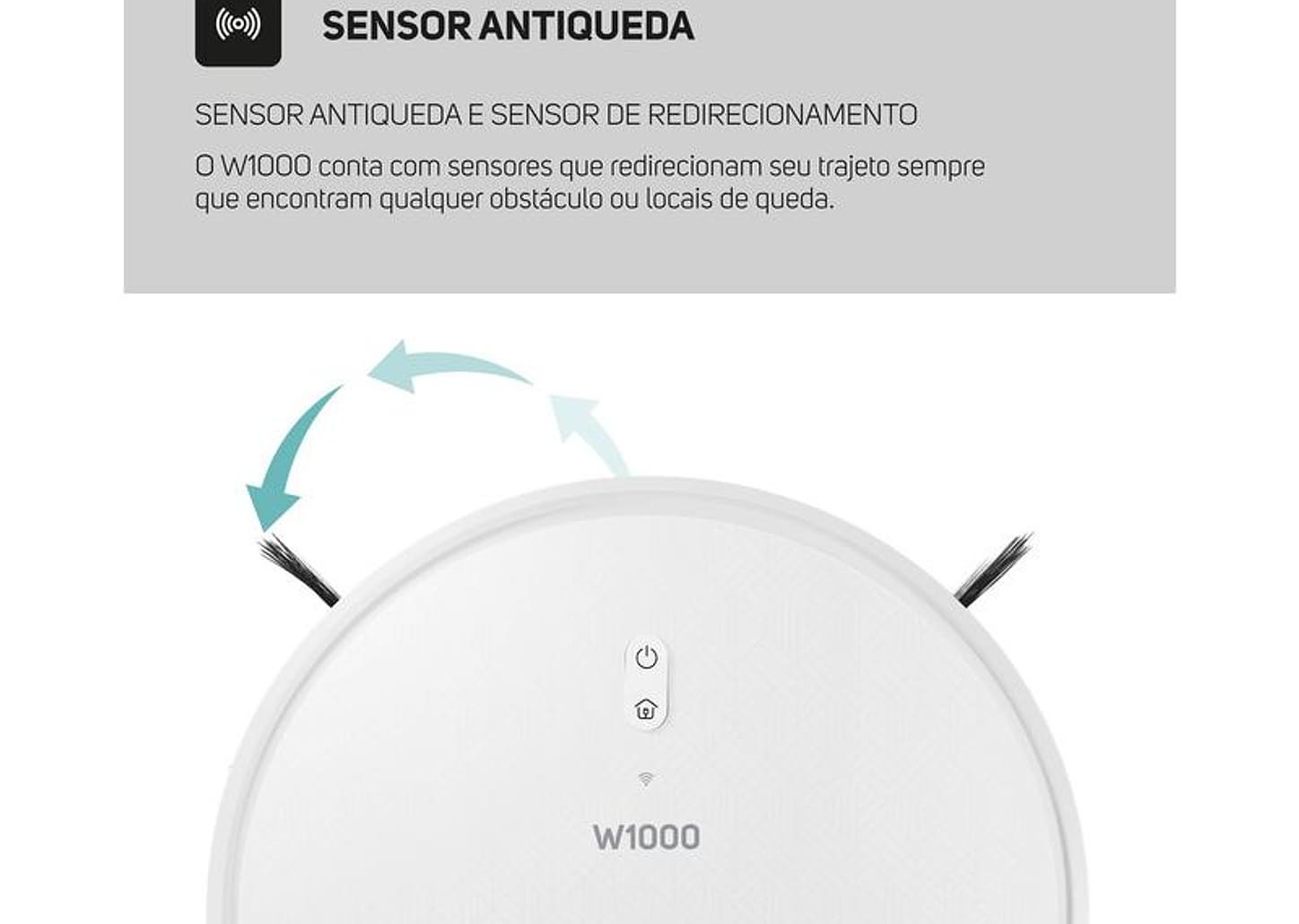 Robô Aspirador Inteligente Wap Robot W1000 36W Wi-Fi compatível com Alexa