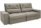 Sofá 3 Lugares Retrátil Reclinável Suede Palatino Linoforte