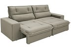 Sofá 3 Lugares Retrátil Reclinável Suede Palatino Linoforte