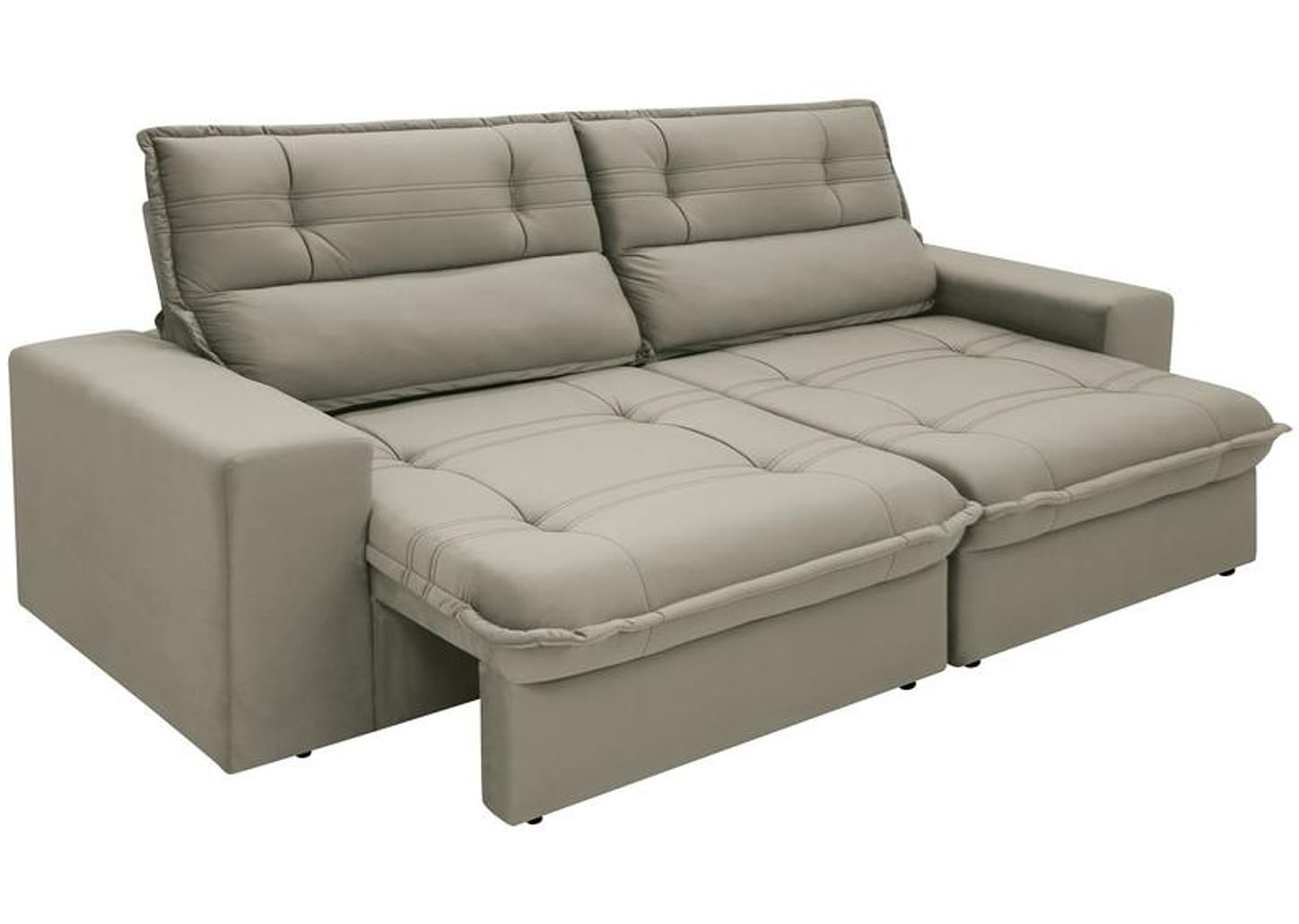 Sofá 3 Lugares Retrátil Reclinável Suede Palatino Linoforte