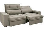 Sofá 3 Lugares Retrátil Reclinável Suede Palatino Linoforte
