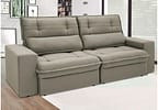 Sofá 3 Lugares Retrátil Reclinável Suede Palatino Linoforte