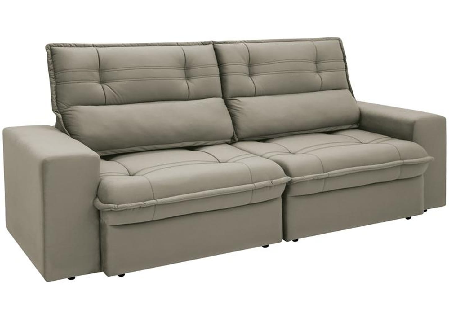 Sofá 4 Lugares Retrátil Reclinável Suede Palatino Linoforte