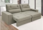 Sofá 4 Lugares Retrátil Reclinável Suede Palatino Linoforte