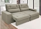 Sofá 3 Lugares Retrátil Reclinável Suede Palatino Linoforte