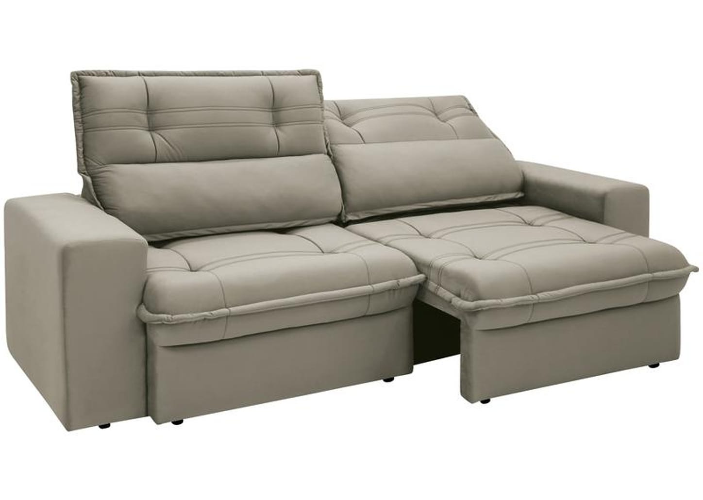 Sofá 4 Lugares Retrátil Reclinável Suede Palatino Linoforte