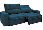 Sofá 3 Lugares Retrátil Reclinável Suede Palatino Linoforte