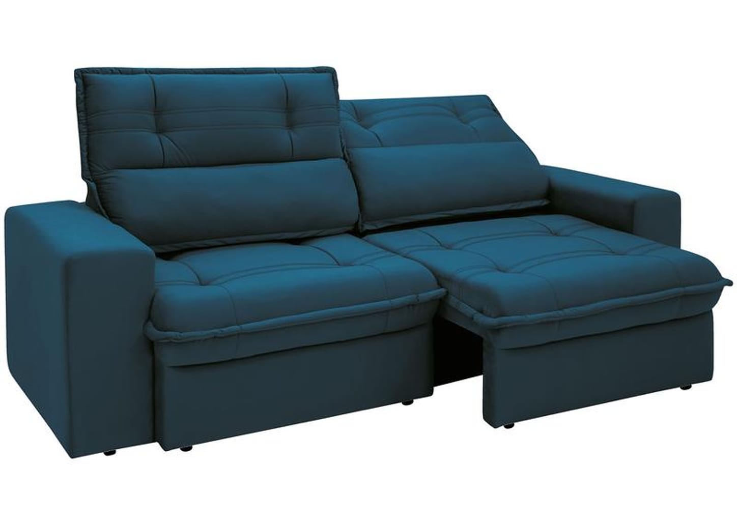 Sofá 3 Lugares Retrátil Reclinável Suede Palatino Linoforte