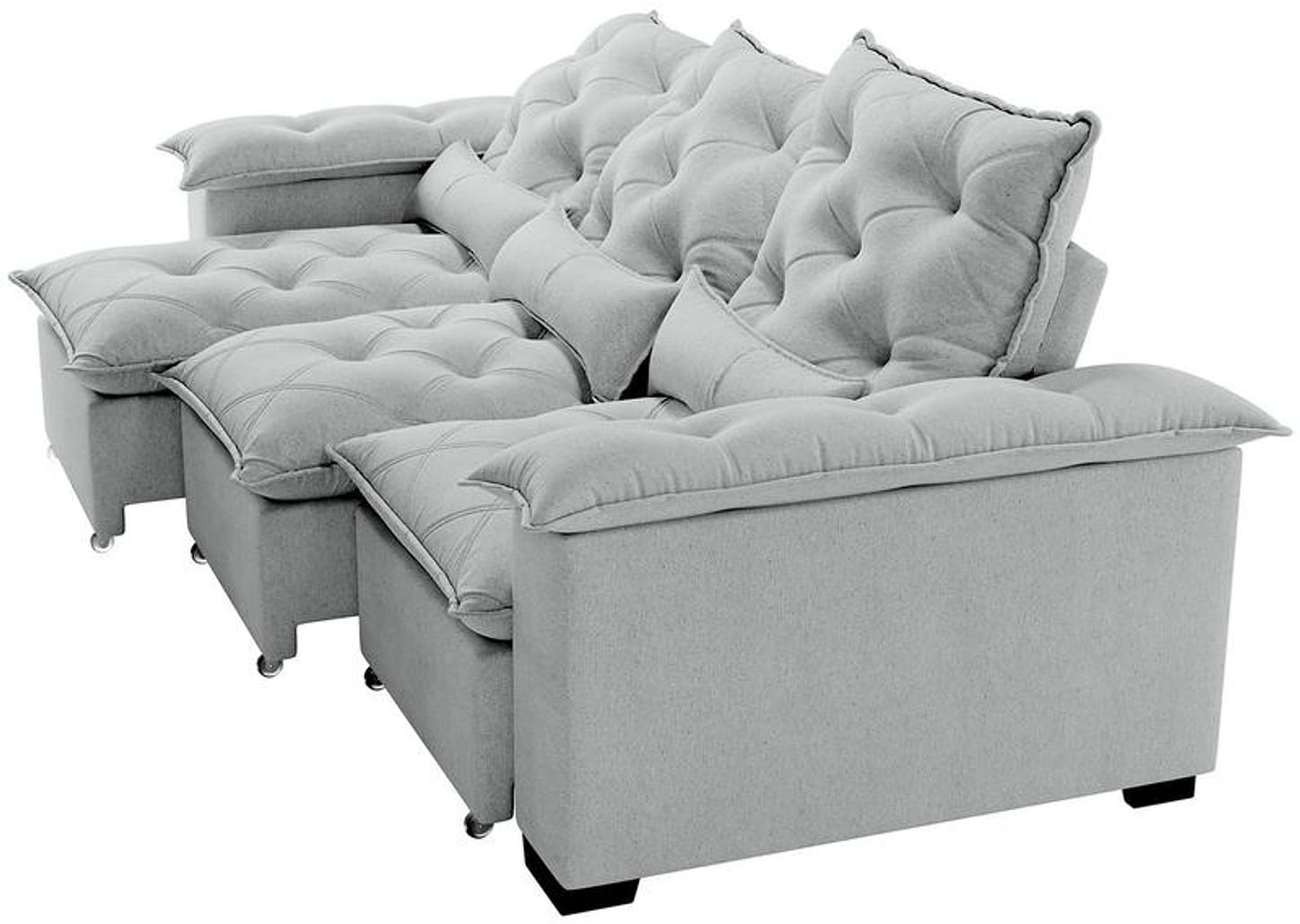 Sofá 4 Lugares Retrátil Prime Império Sol Colchões e Estofados