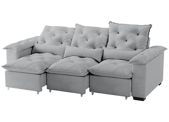 Sofá 4 Lugares Retrátil Prime Império Sol Colchões e Estofados