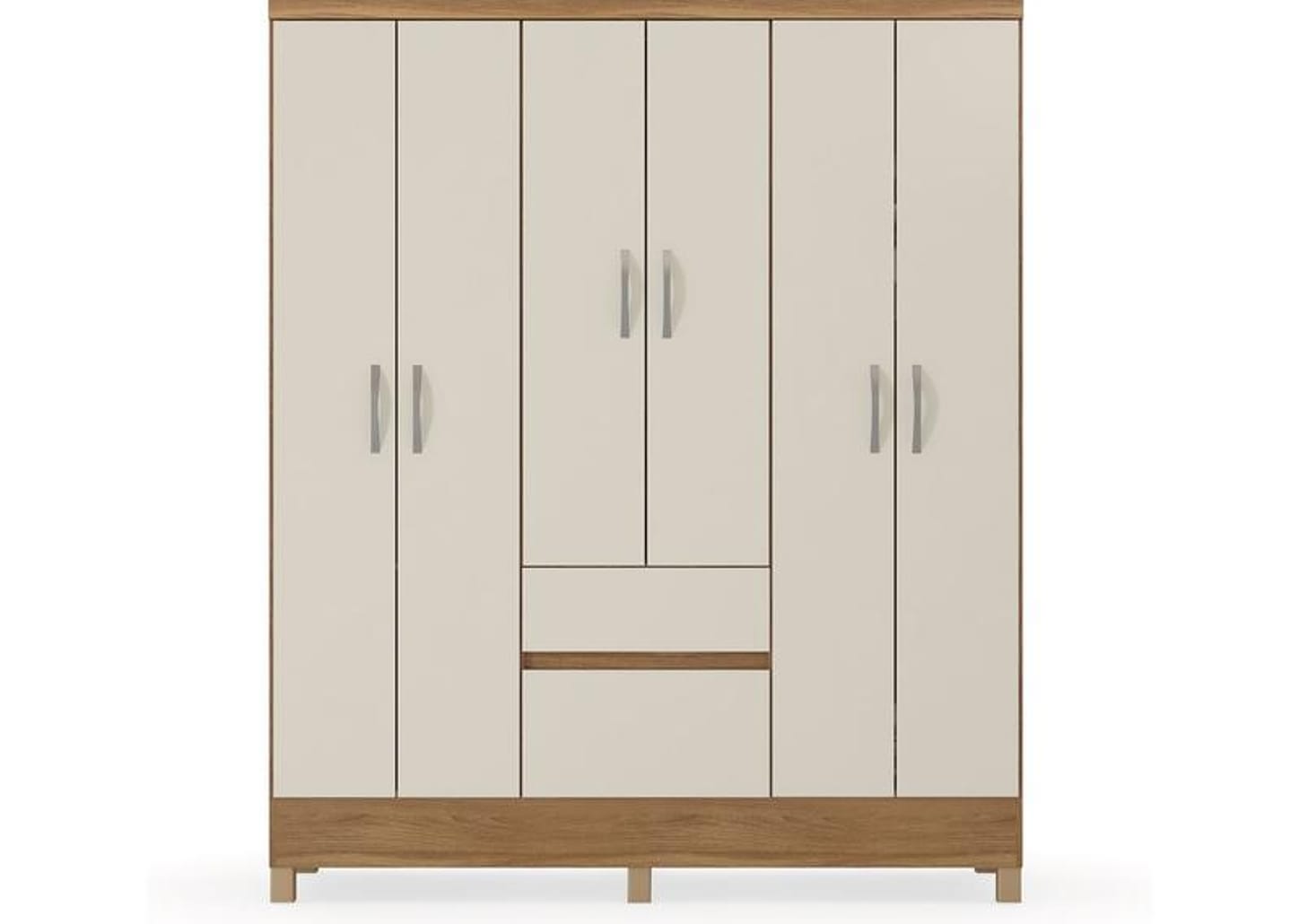 Guarda-roupa Casal 2 Gavetas 6 Portas Demóbile Flash II