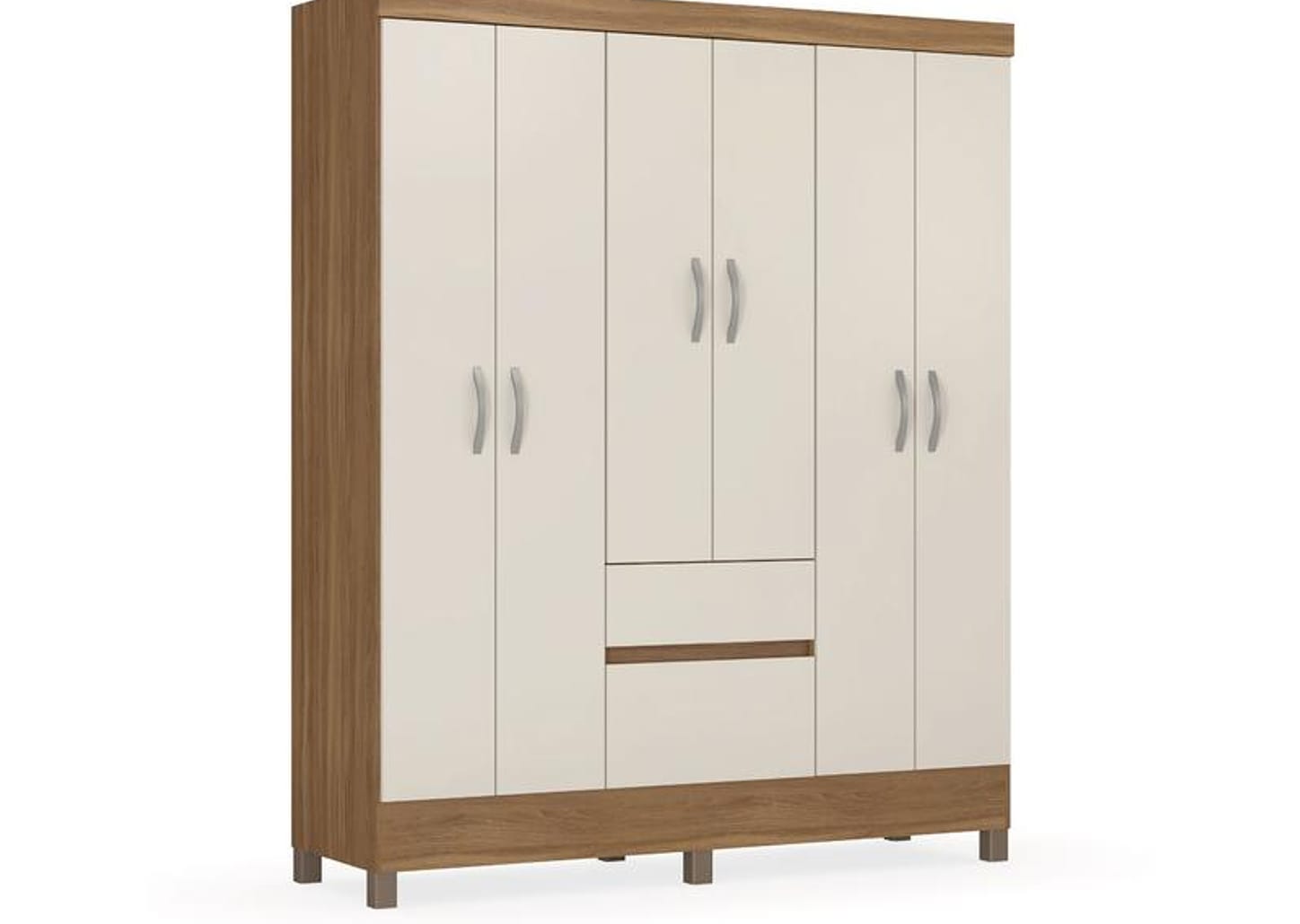 Guarda-roupa Casal 2 Gavetas 6 Portas Demóbile Flash II