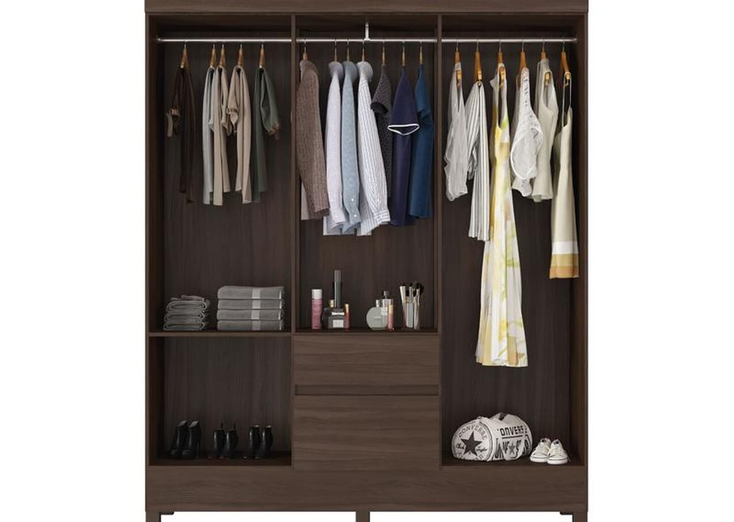 Guarda-roupa Casal 2 Gavetas 6 Portas Demóbile Flash II