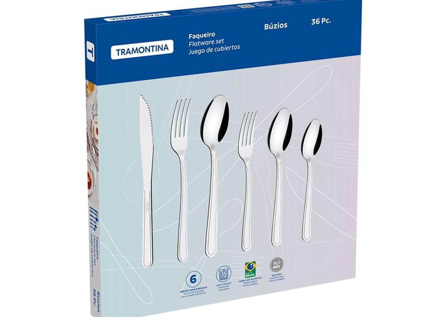 Faqueiro Tramontina Inox 36 Peças Búzios