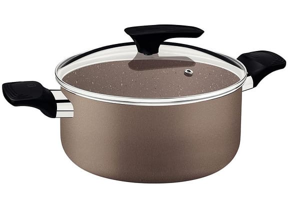 Caçarola Tramontina Antiaderente de Alumínio 24cm 4,9L Amêndoa Milazzo