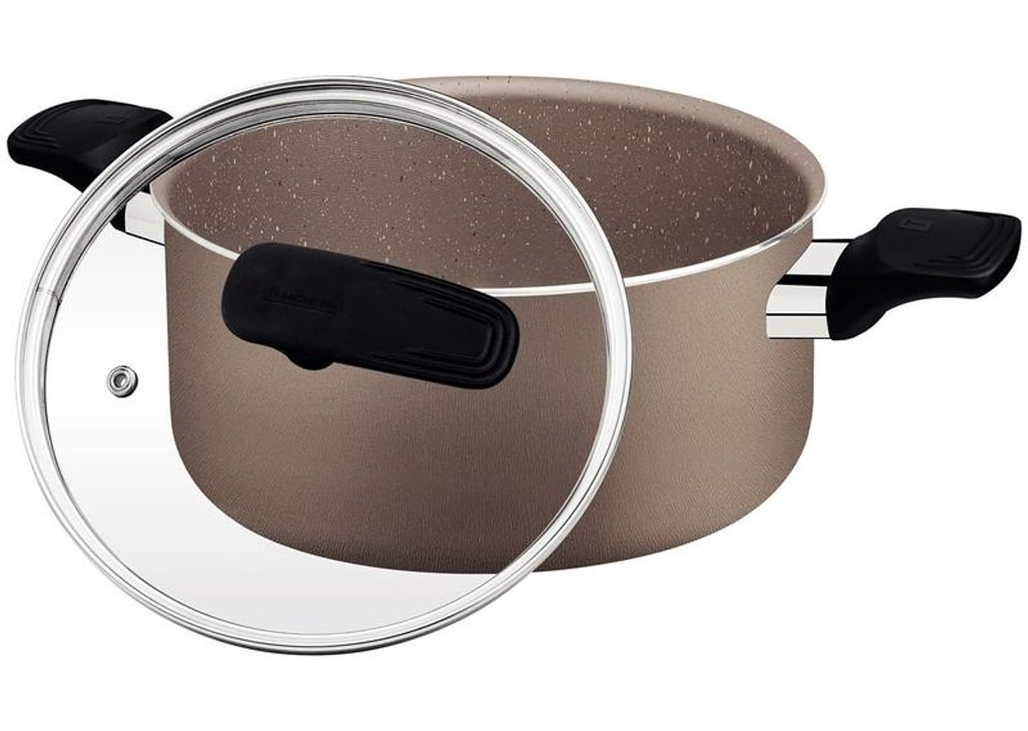 Caçarola Tramontina Antiaderente de Alumínio 24cm 4,9L Amêndoa Milazzo