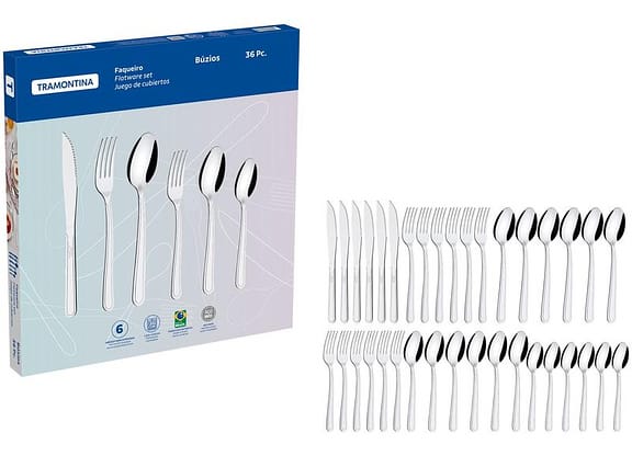Faqueiro Tramontina Inox 36 Peças Búzios