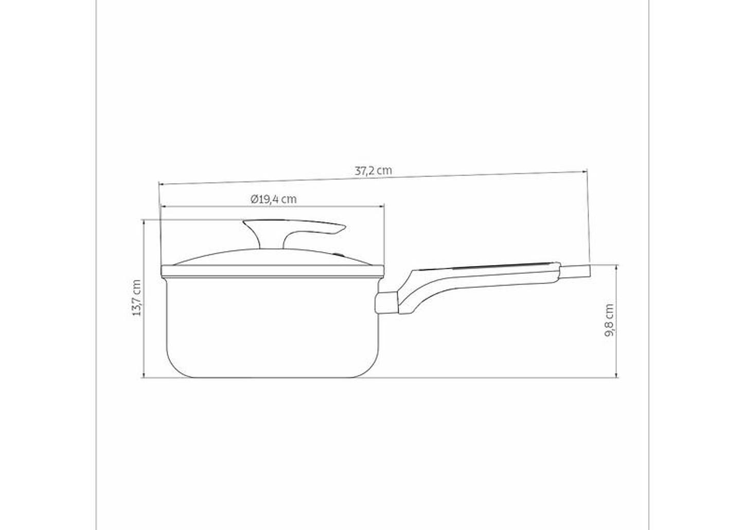 Panela Tramontina Antiaderente de Alumínio Amêndoa 18cm 2,1L Milazzo