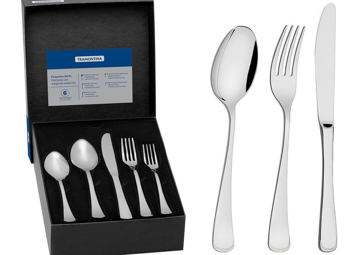 Faqueiro Tramontina Inox 30 Peças para Sobremesa Monaco