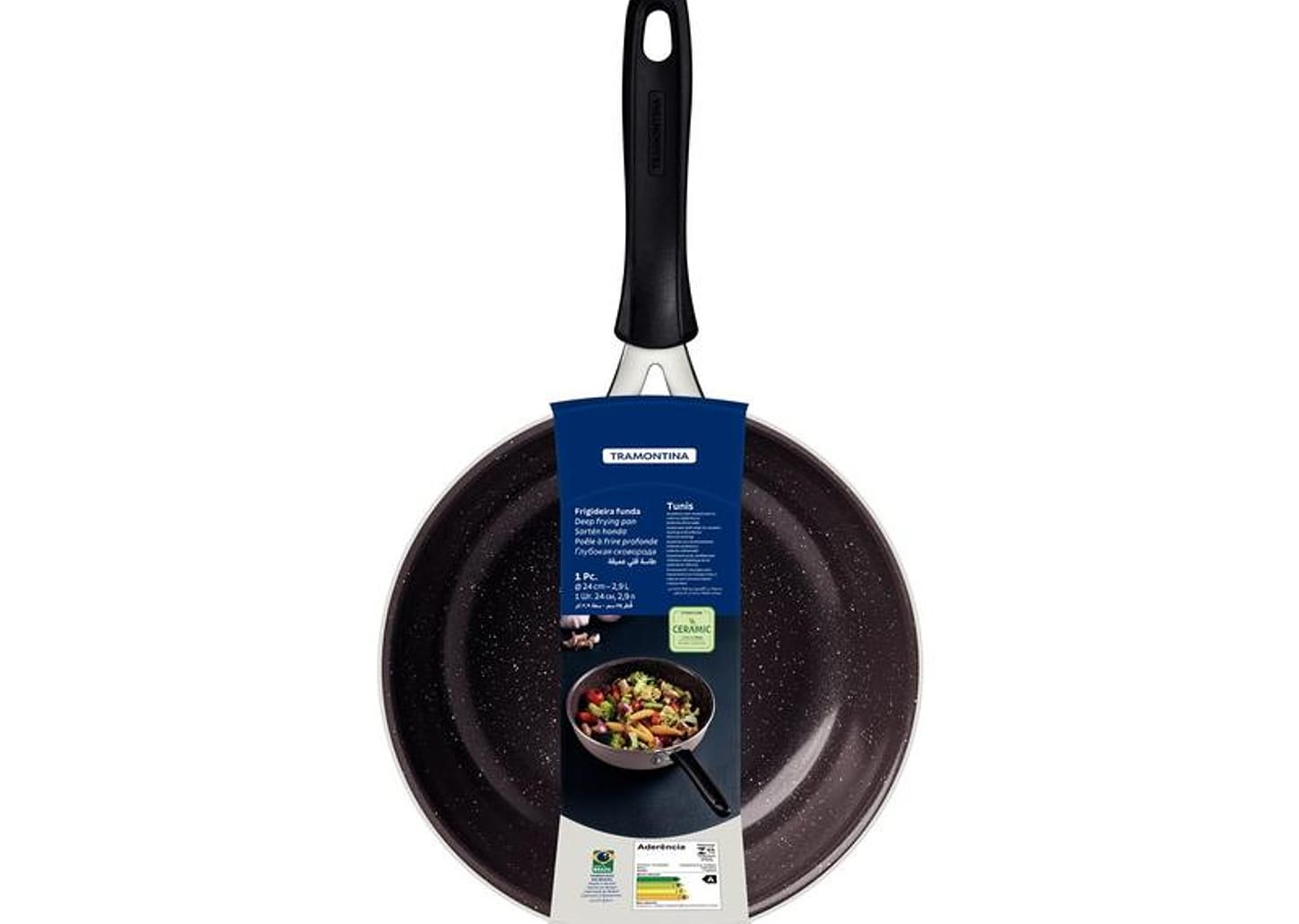 Frigideira Tramontina de Alumínio Tunis Rosa Trufado 24cm