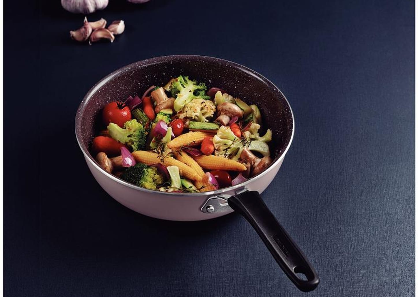 Frigideira Tramontina de Alumínio Tunis Rosa Trufado 24cm