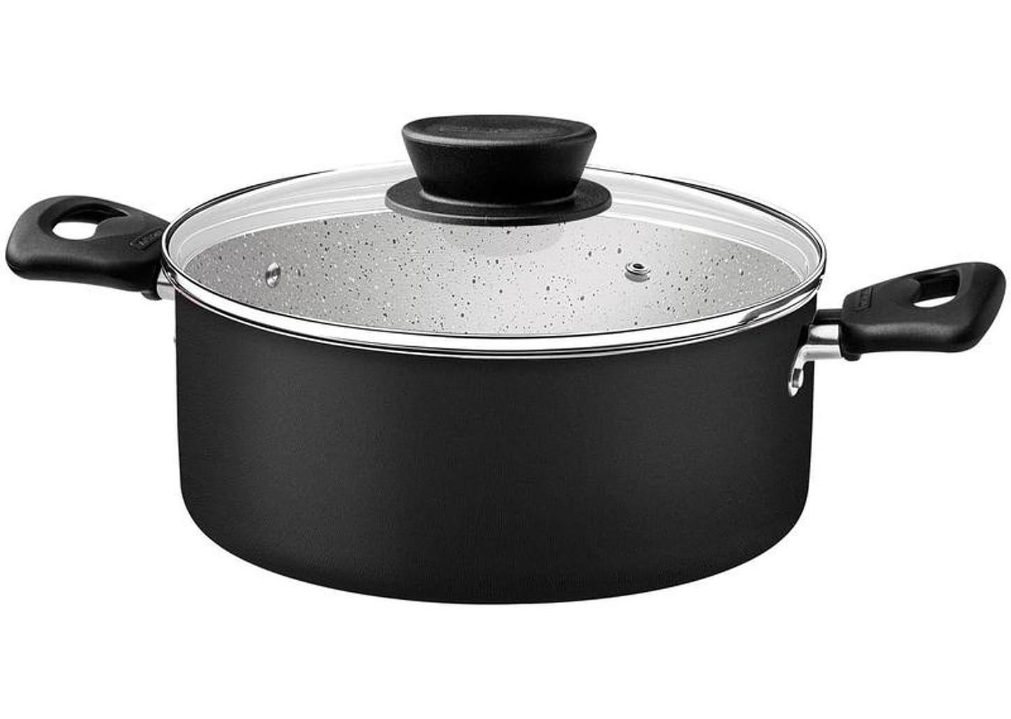 Jogo de Panelas Tramontina de Alumínio Preta 10 Peças Linz