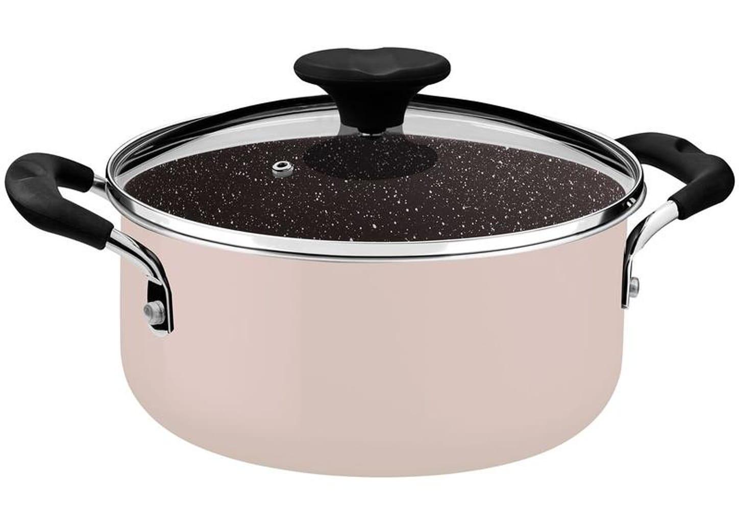 Caçarola Tramontina de Alumínio 24cm 4,8L Rosa Trufado Tunis