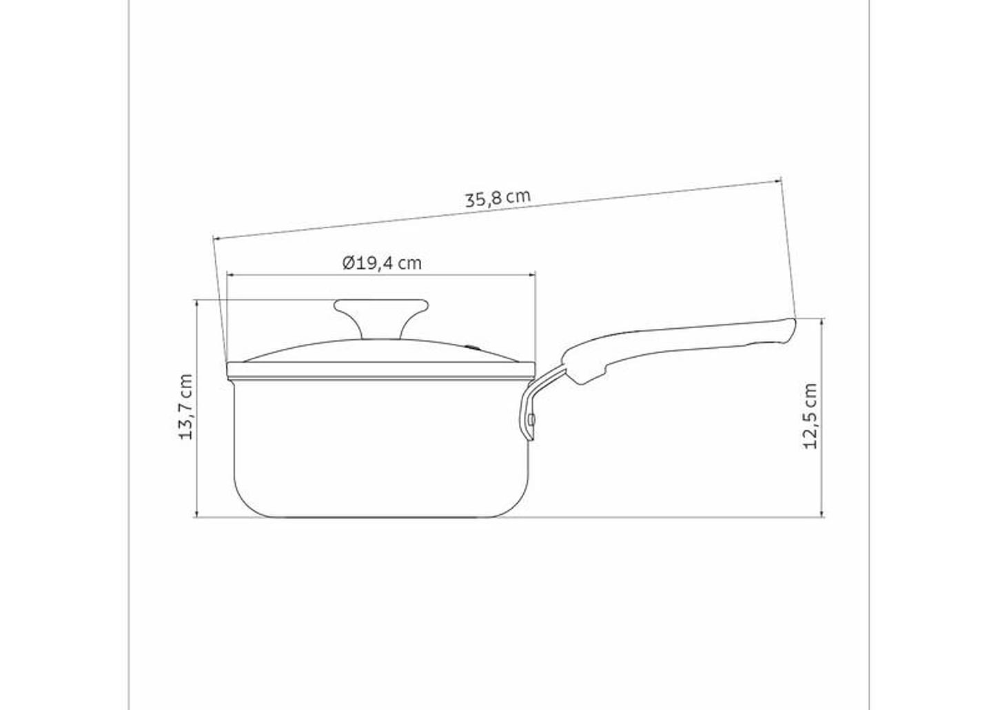 Panela Tramontina Antiaderente de Alumínio Rosa Trufado 18cm 2L Tunis