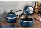 Jogo de Panelas Tramontina de Alumínio Azul Mediterrâneo 4 Peças Tunis