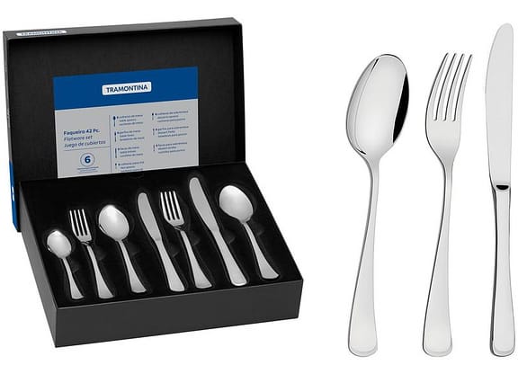 Faqueiro Tramontina Inox 42 Peças para Sobremesa Monaco