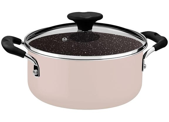 Caçarola Tramontina de Alumínio 20cm 2,9L Rosa Trufado Tunis