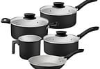 Jogo de Panelas Tramontina de Alumínio Preta 5 Peças Linz