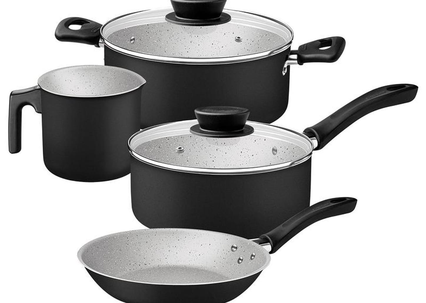 Jogo de Panelas Tramontina de Alumínio Preta 4 Peças Linz