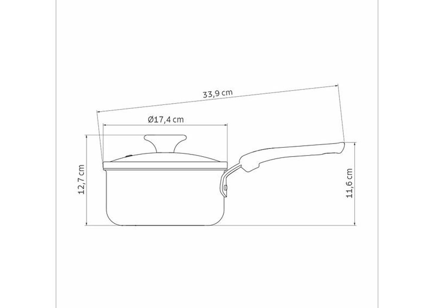 Panela Tramontina Antiaderente de Alumínio Azul Mediterrâneo 16cm 1,35L Tunis
