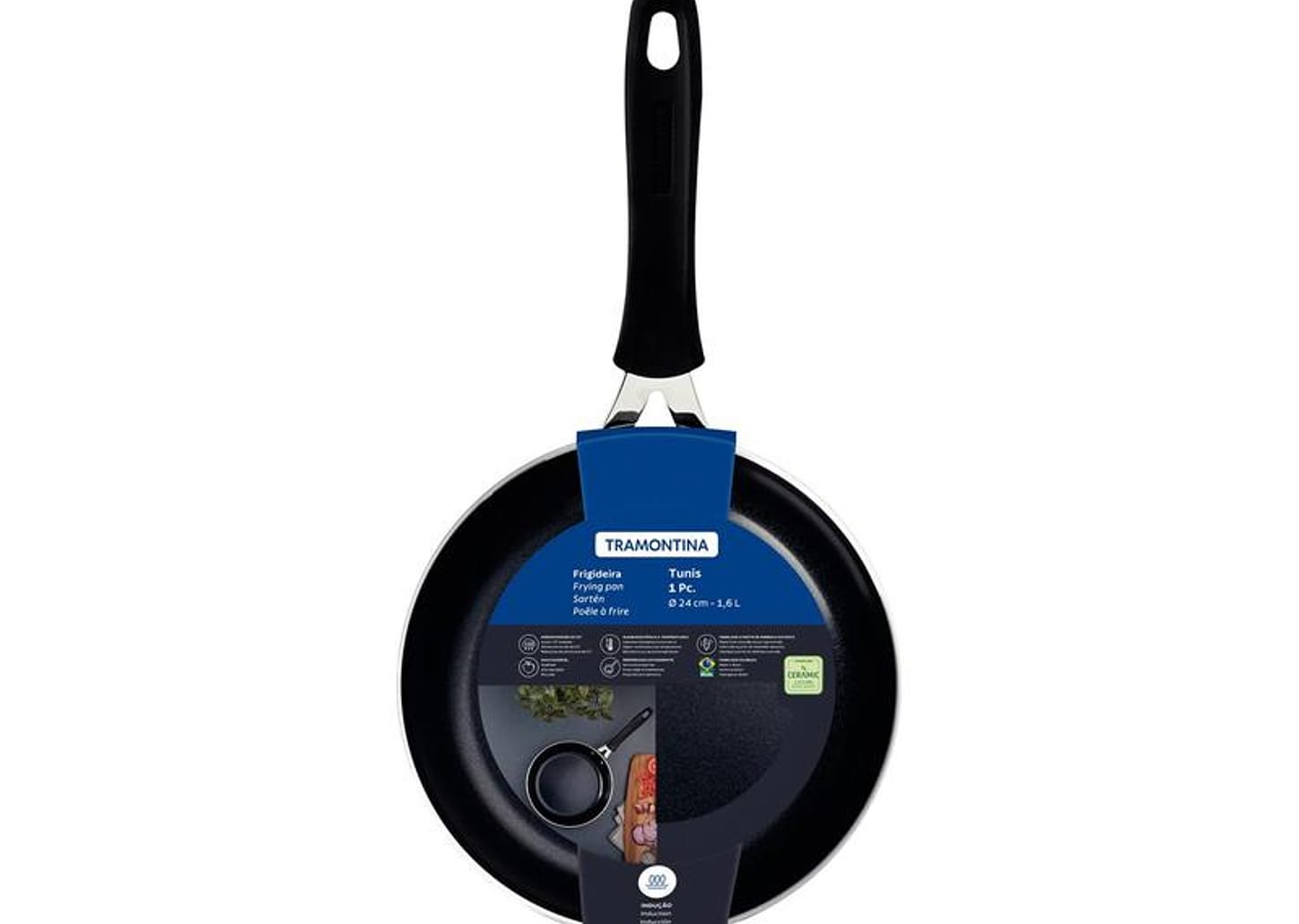 Frigideira de Alumínio Tunis Azul Mediterrâneo 24cm